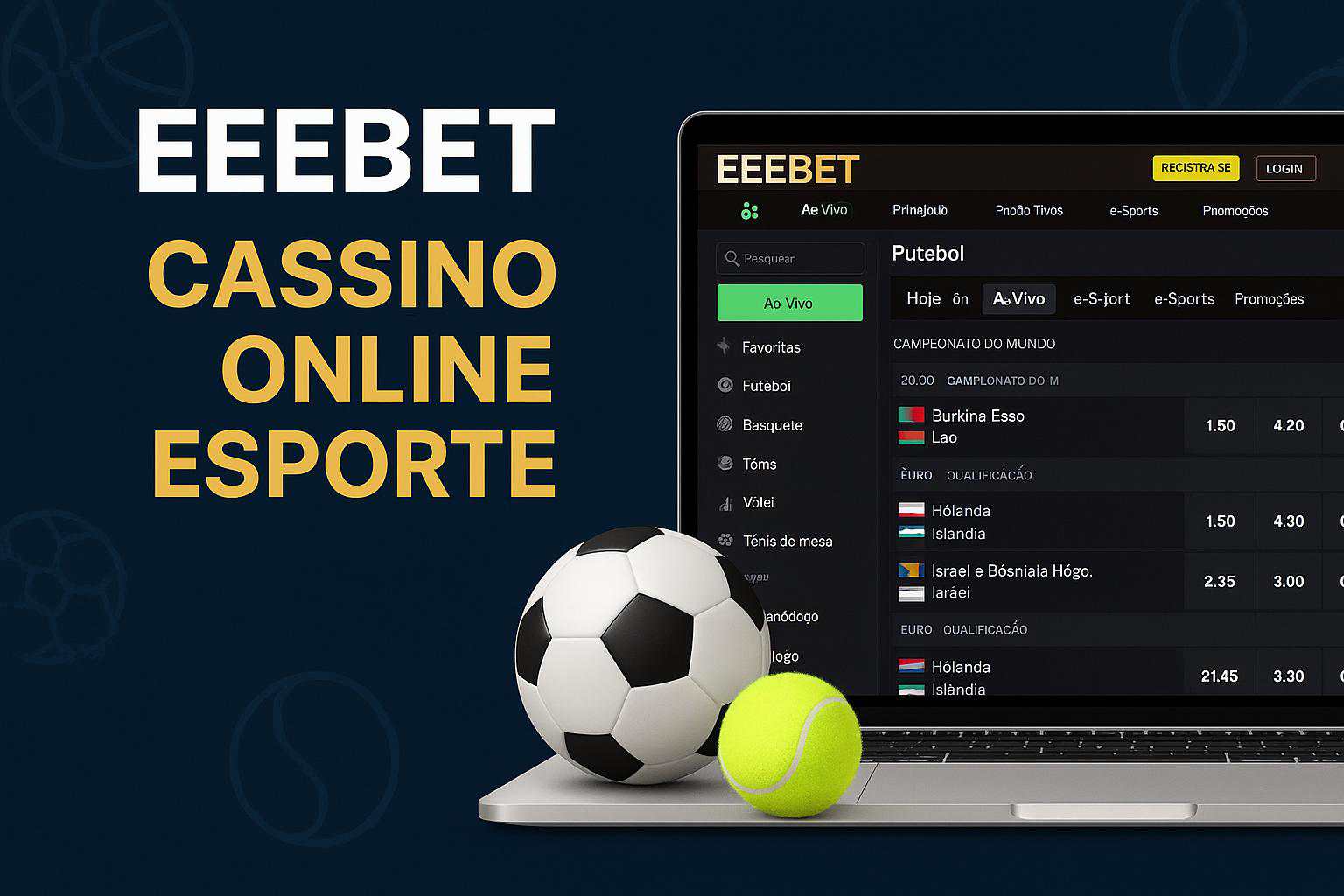 Aposte em apostas esportivas no cassino online EEEBET